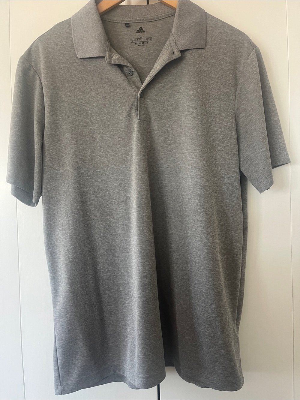 adidas Heather Gray Men’s Polo Shirt